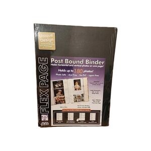 Flex Page Post Bound Photo Album‎ Binder Holds 180 Photos New